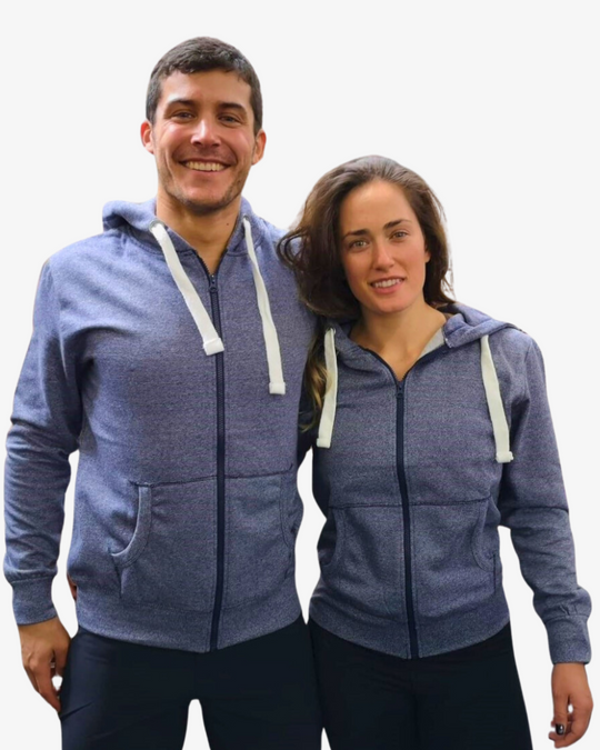 SUDADERA CON CAPUCHA Y CREMALLERA Azul Fuerza Aérea