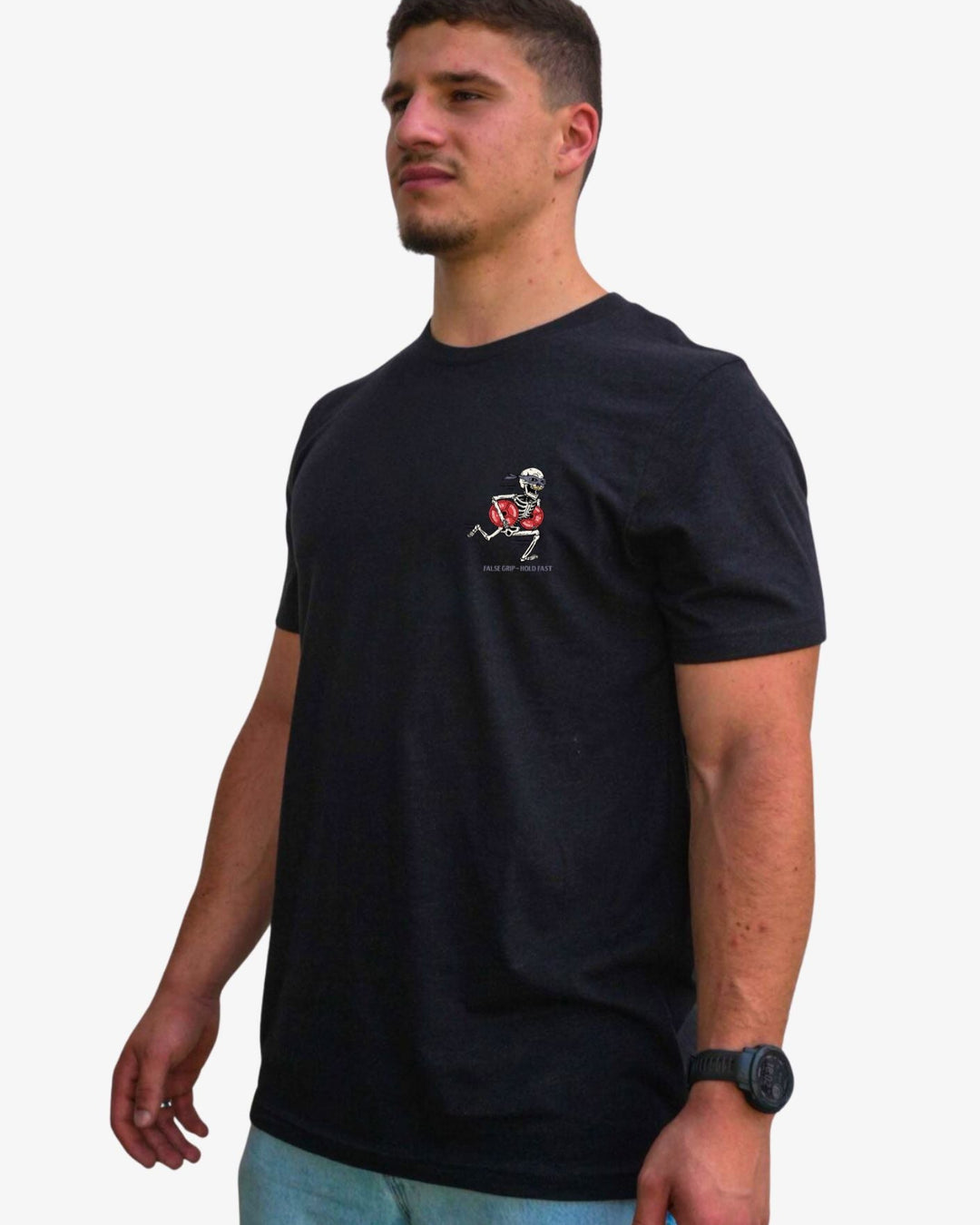 Camiseta negra "Borrowed Gains" – Original de FGHF