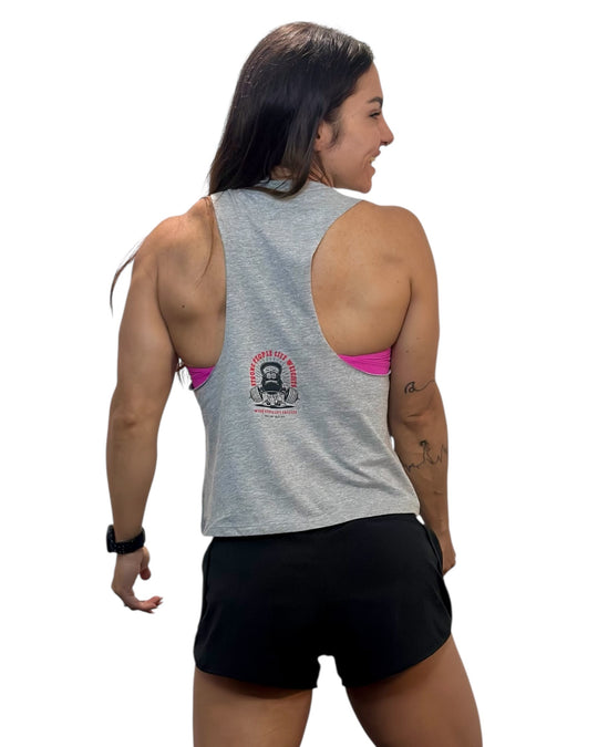 Crop Tank STRONG PEOPLE | Light Grey