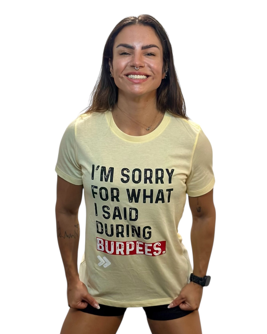 T-Shirt feminina BURPEES SUCK | Vanilla