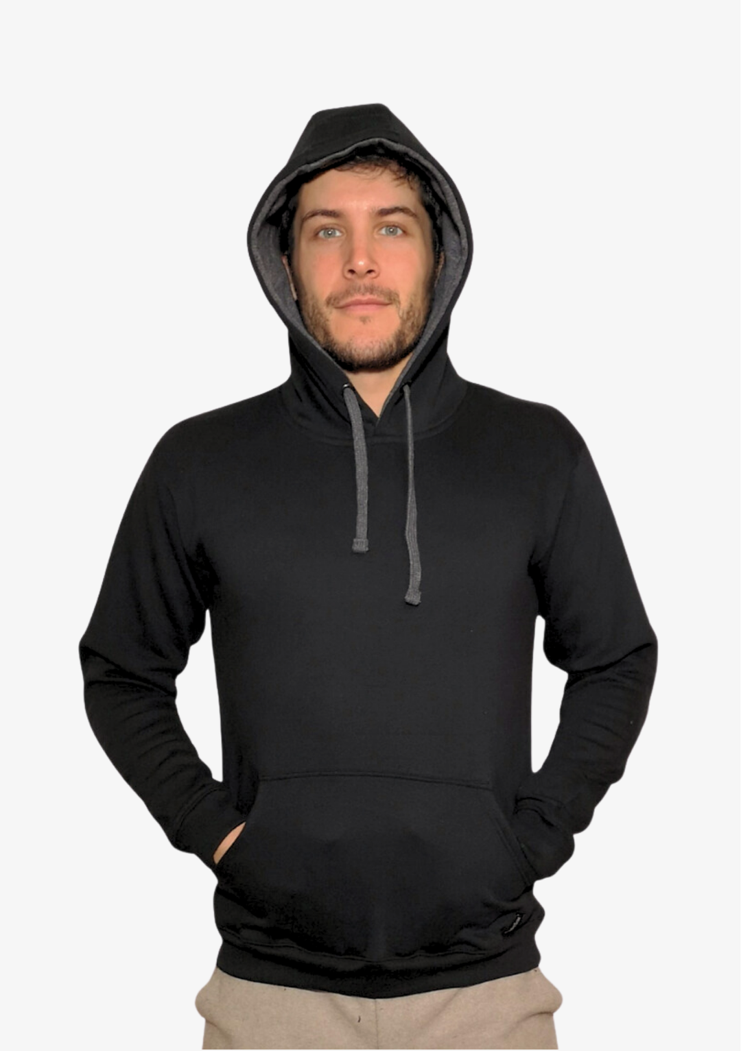 SUDADERA CON CAPUCHA NEGRA AZABACHE