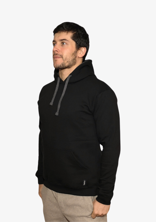 SUDADERA CON CAPUCHA NEGRA AZABACHE