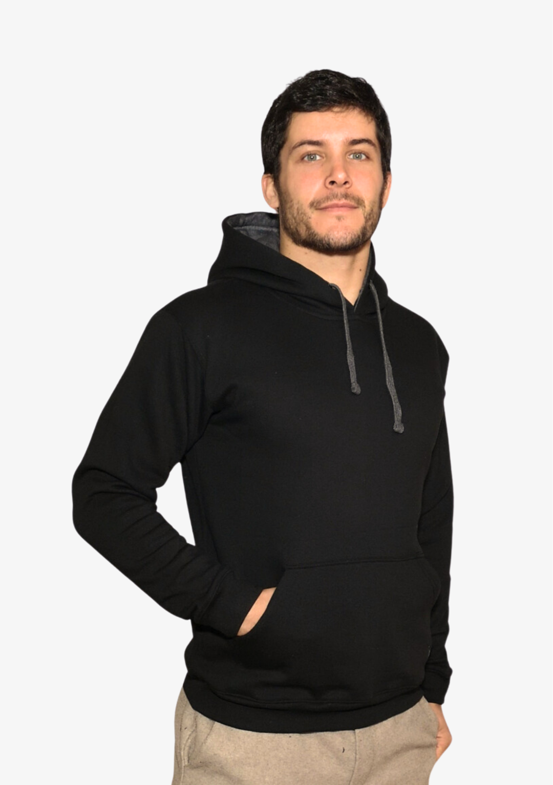SUDADERA CON CAPUCHA NEGRA AZABACHE