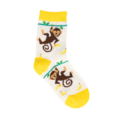 Lil Monkey - kids crew socks (2-4 anos)