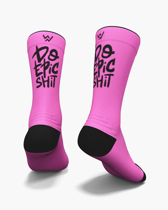 Meias desportivas wabiks na tugasox do epic shit pink