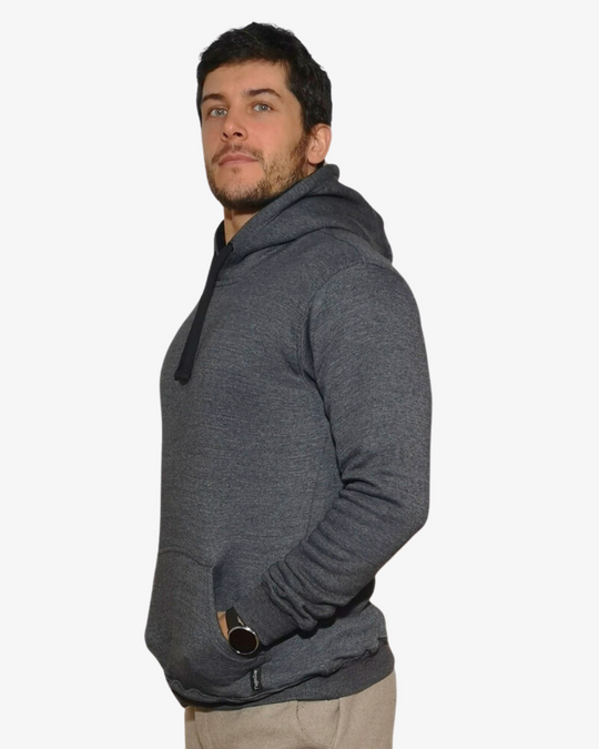 SUDADERA CON CAPUCHA Gris Acero