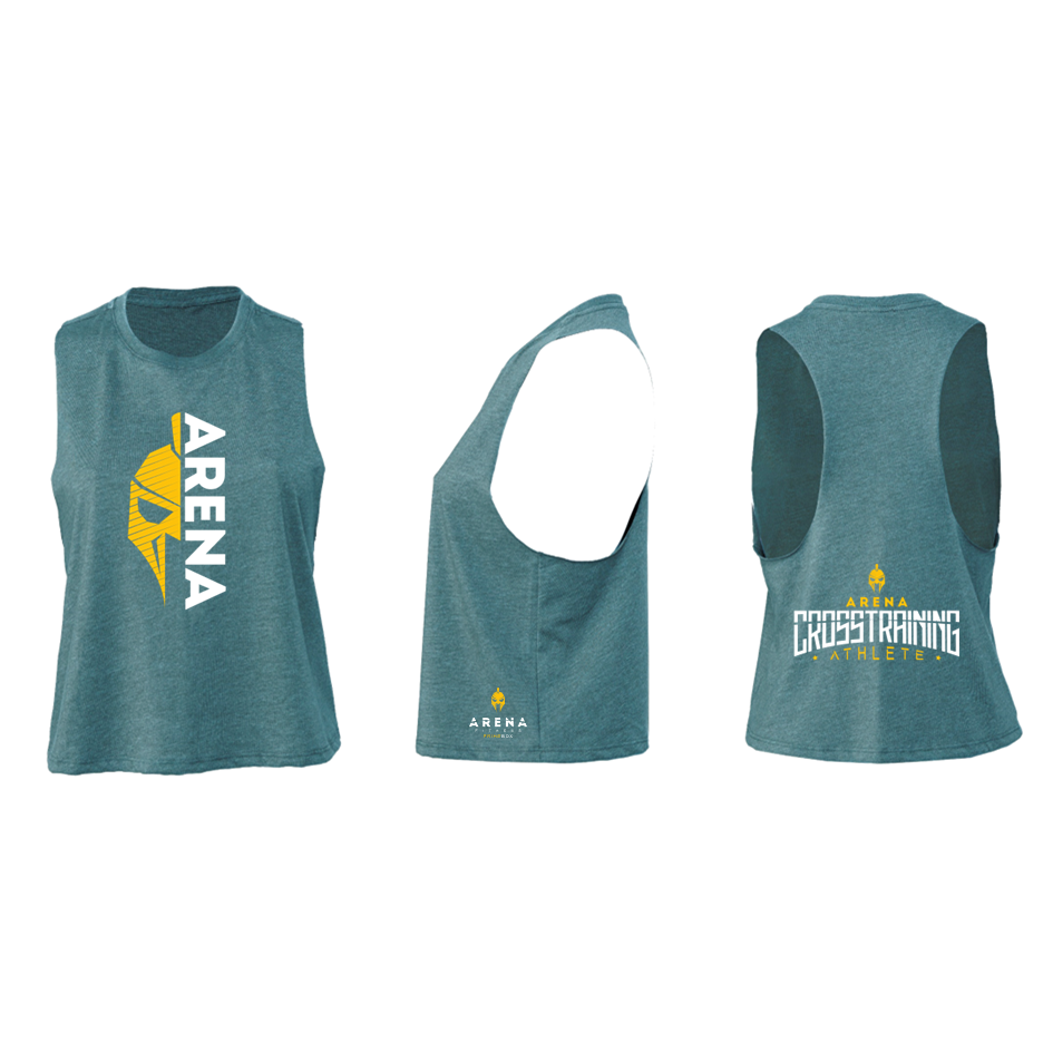 Crop Tank - Arena Prime Box - TEAL | Ladies Crop Tank TEAL - Box Arena Prime