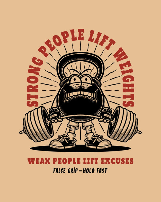 T-shirt Oversize STRONG PEOPLE – U. Bege | False Grip x TugaSox