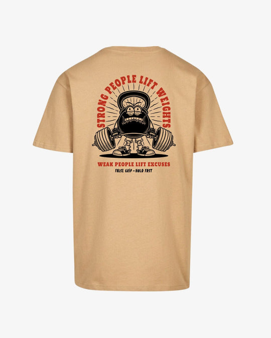 T-shirt Oversize STRONG PEOPLE – U. Bege | False Grip x TugaSox