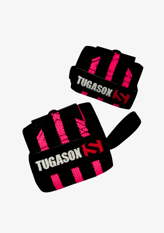 Puños Elásticos - Negro/Rosa