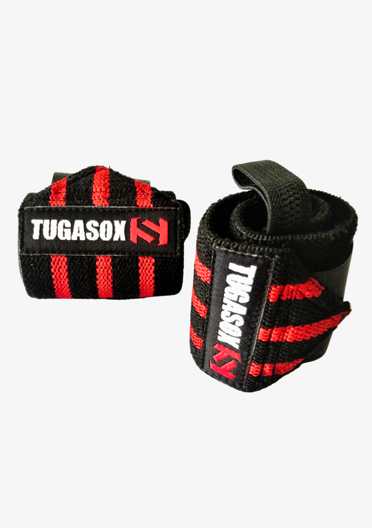 Puños Elásticos - Negro/Rojo