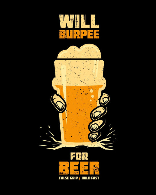 T-Shirt WILL BURPEE FOR BEER | Black