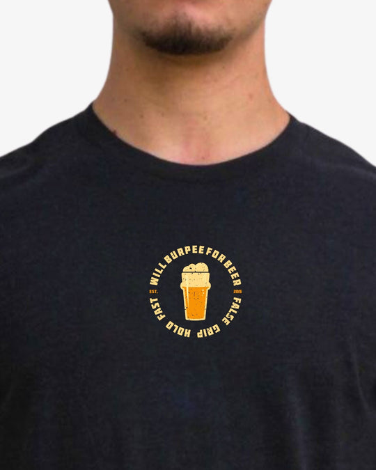 T-Shirt WILL BURPEE FOR BEER | Black