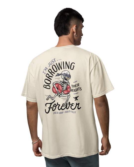 Camiseta oversize "Borrowed Gains" – Edición Arena