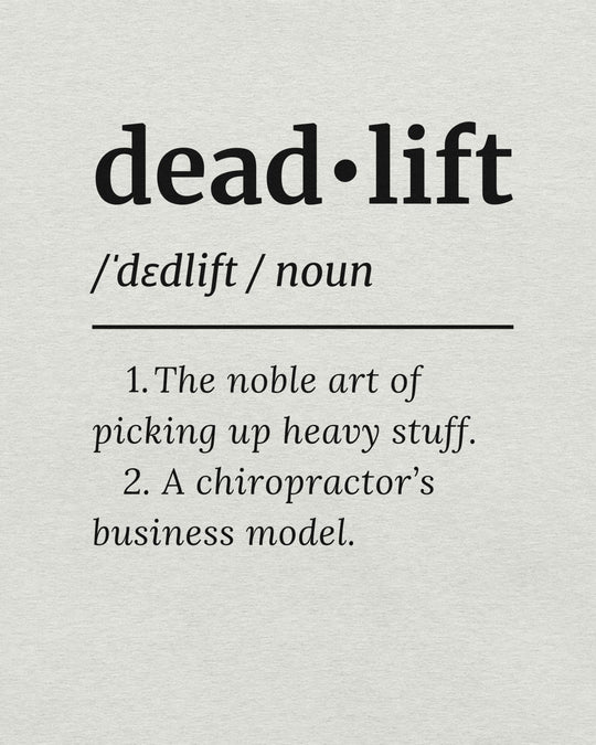 deadlift definition unisex tee frente design