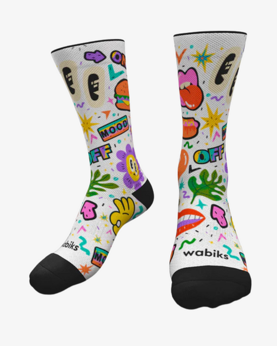 Calcetines unisex con dibujos de garabatos