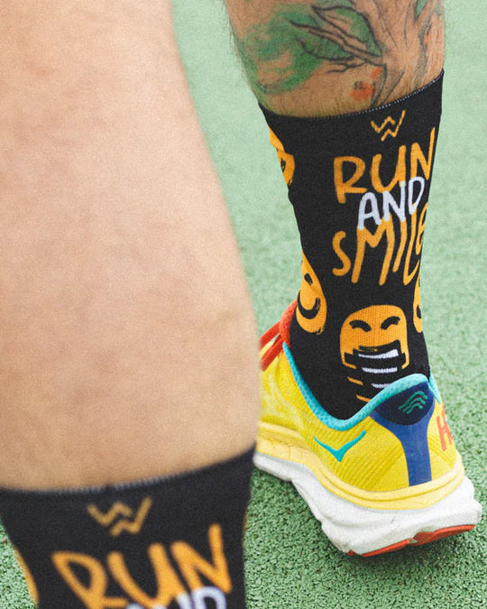 Meias Desportivas RUN AND SMILE - black