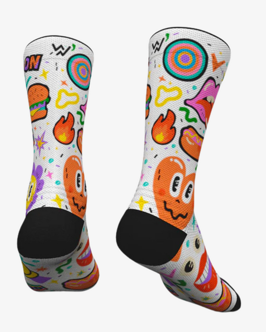 Calcetines unisex con dibujos de garabatos