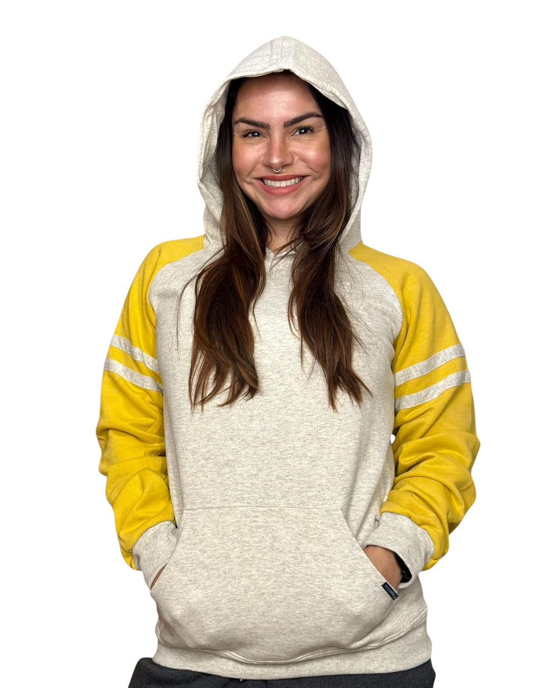 retro hoodies unissexo yellow tugasox conforto