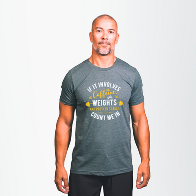 Weights & Protein Shakes - Men T-Shirt