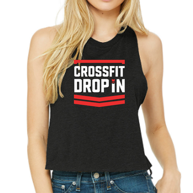Racerback Crop Tank - CrossFit DropIn | Ladies Crop Tanks - CrossFit Dropin