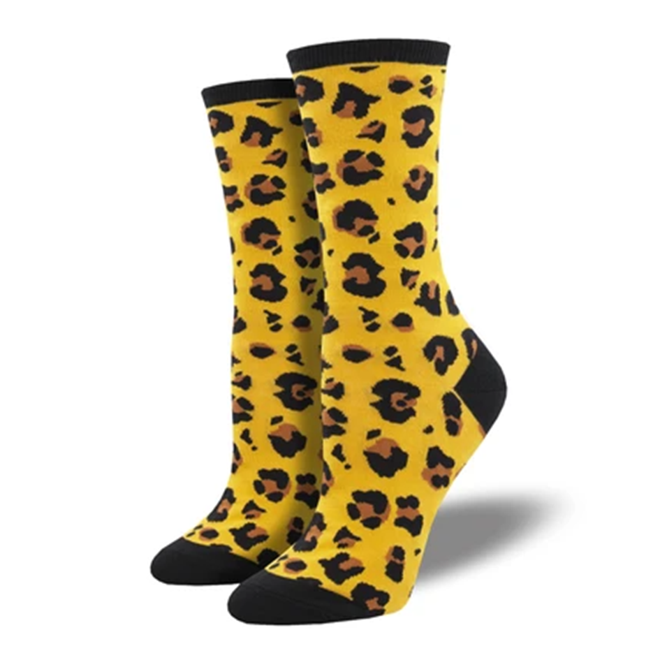 Leopard Print - Ladies Crew Socks