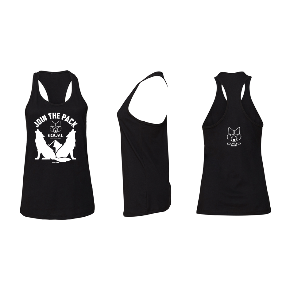 Top Tank Equal Box CrossFit - Black | Equal Box CrossFit Racerback Tank -Black
