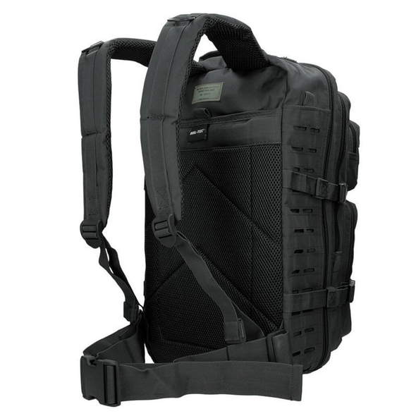 Mochila Mil-Tec Laser Cut Assault Pack - Black  36L| Backpack Mil-Tec Laser Cut Assault Pack - Black