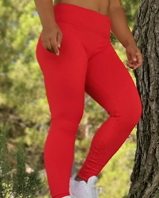 Red Performance Leggings