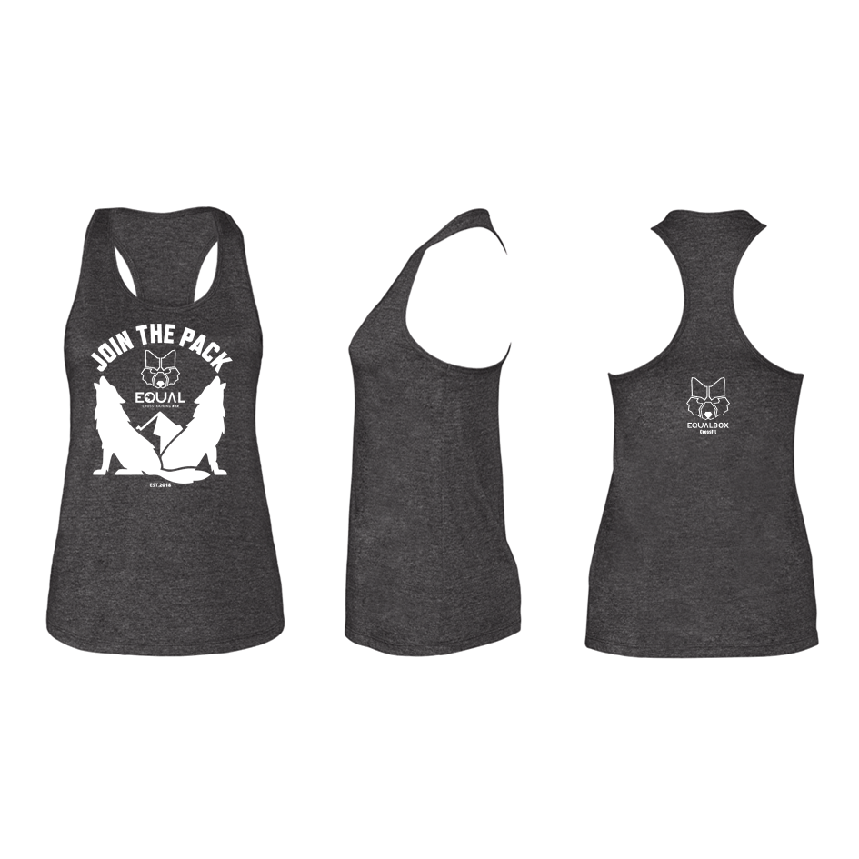 Top Tank Equal Box CrossFit - Dark Grey | Equal Box CrossFit Racerback Tank -Dark Grey