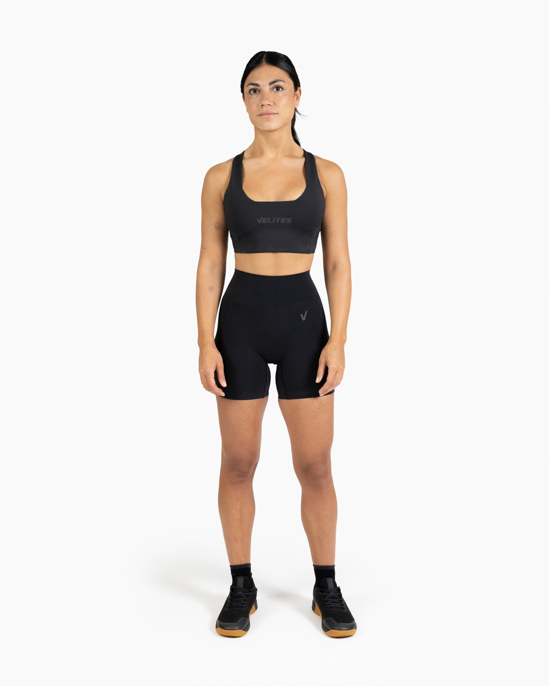 Bra Velites HOLO Low Neck Black frente full body