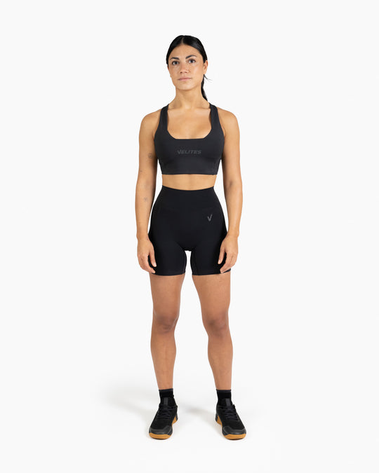 Bra Velites HOLO Low Neck Black frente full body