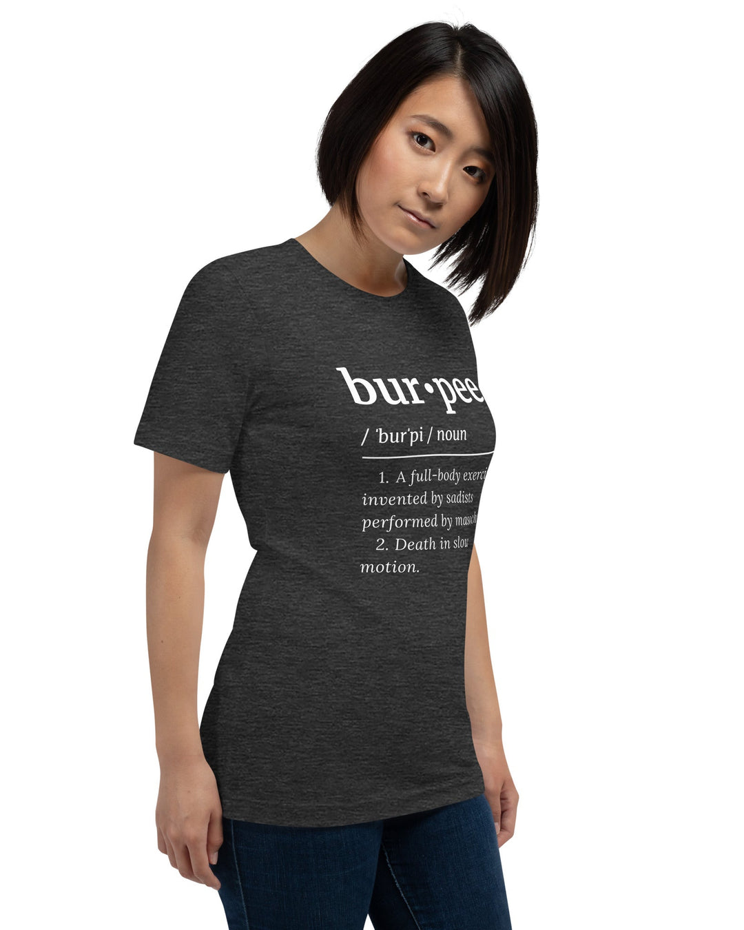 BURPEE DEFINITIOB TEE UNISEX FRENTE GREY