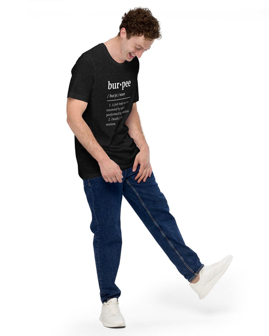 BURPEE DEFINITIOB TEE UNISEX FRENTE MODEL