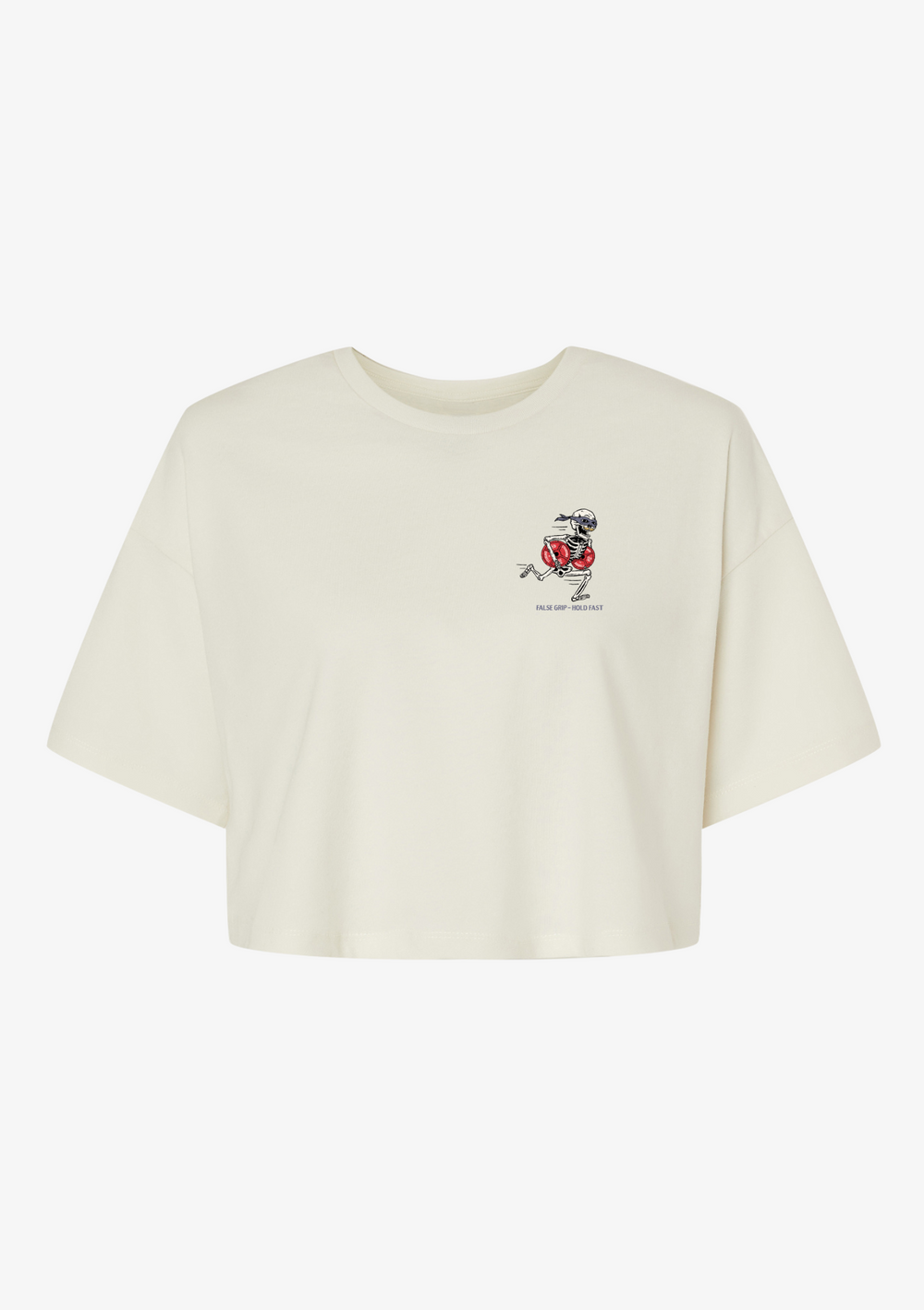Crop T-Shirt Oversize "Borrowed Gains" – Antique White