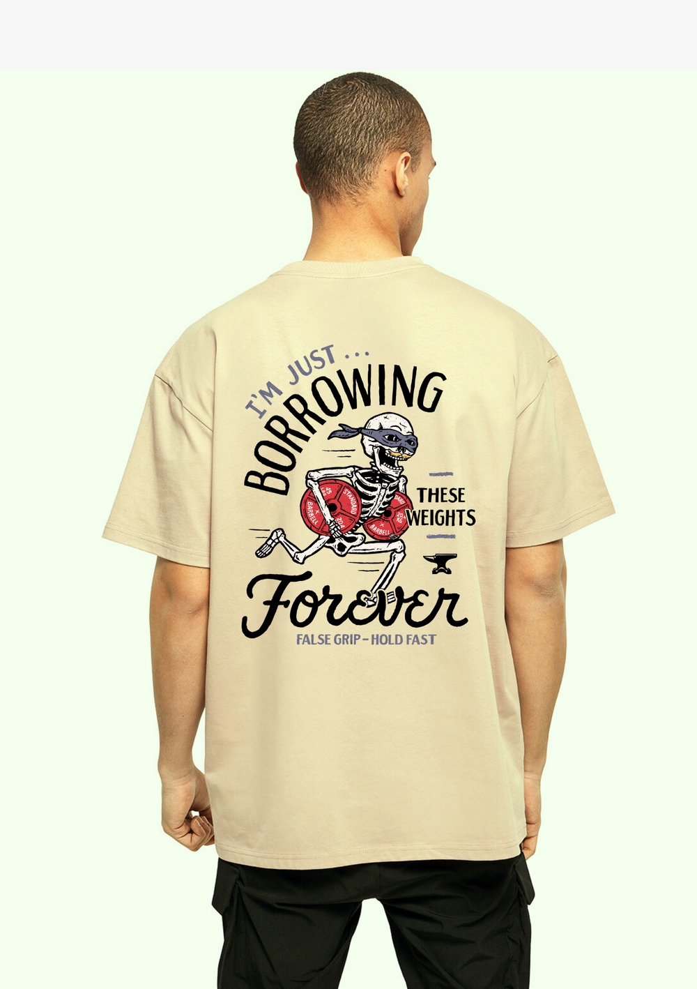 T-shirt Oversize "Borrowed Gains" – Sand Edition