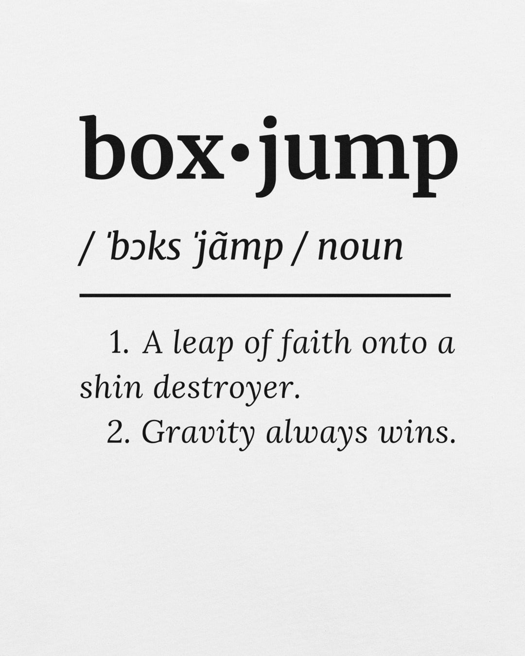 Box Jump Definition Unisex Tee light  design