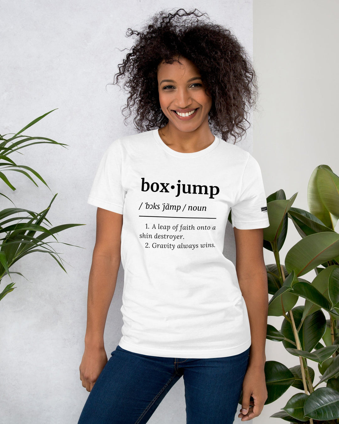 Box Jump Definition Unisex Tee light frente fem