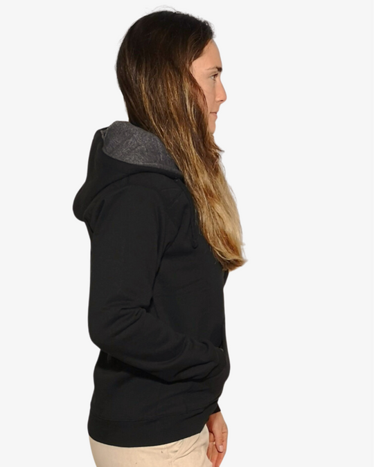 CARBON ZIP HOODIE FEMININO LATERALDIRETIA