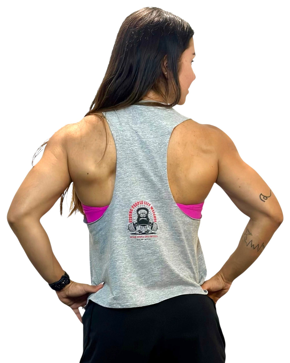 Crop Tank STRONG PEOPLE | Light Grey