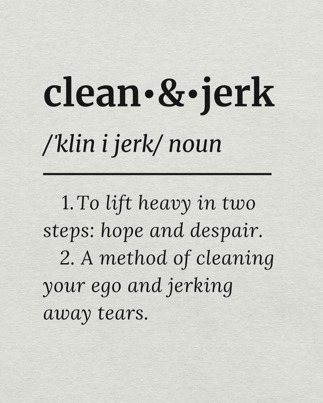 Clean & Jerk Cul-tionary Design