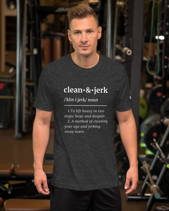 Clean & Jerk Definition t-shirt model