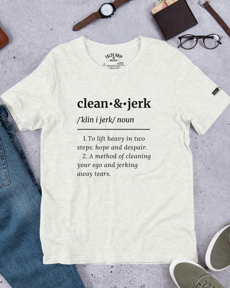 Clean & Jerk Unisex Definition tee frente