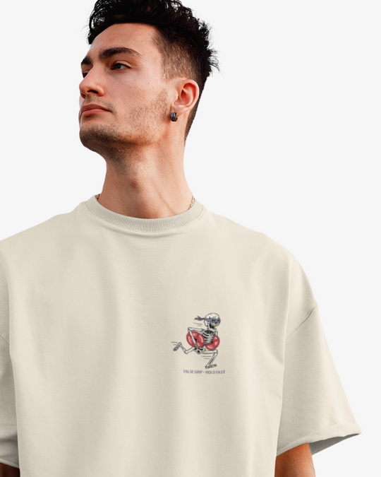 T-shirt Oversize FOREVER GAINS –Sand | False Grip x TugaSox