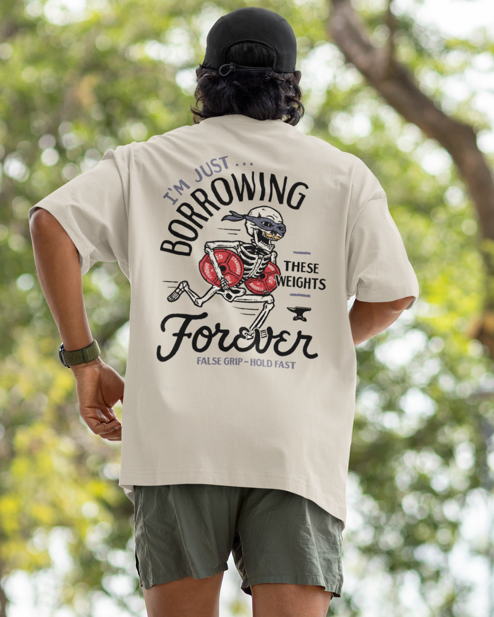 T-shirt Oversize FOREVER GAINS –Sand | False Grip x TugaSox