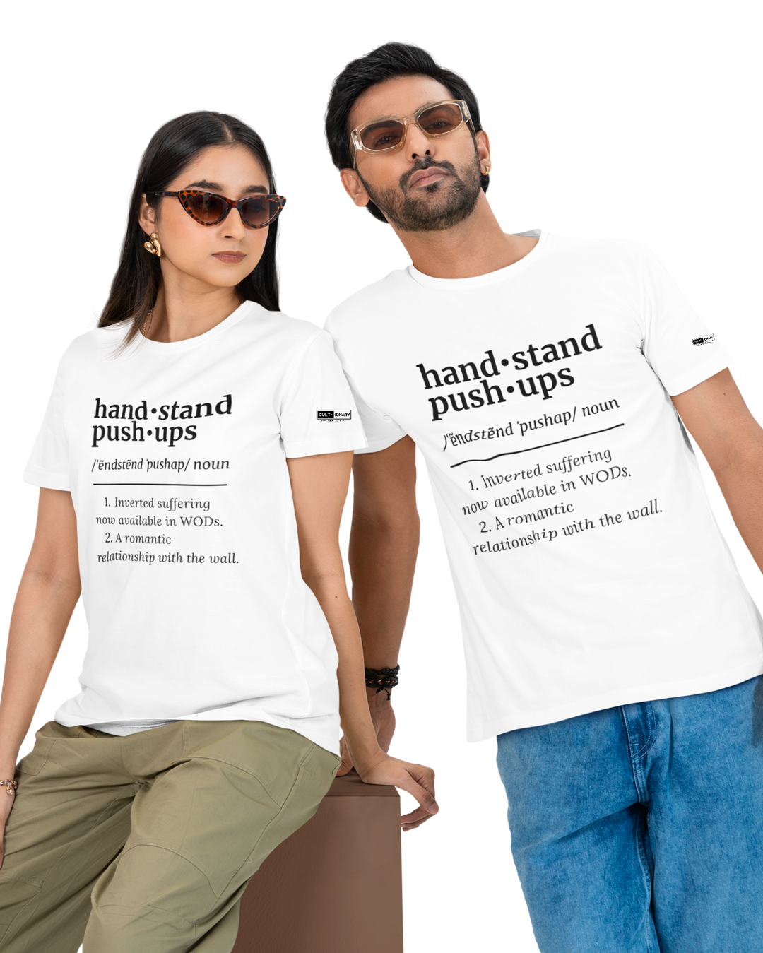 Handstand Push-Ups Definition Unisex Tee - Light | Cult-ionary