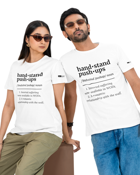 Handstand Push-Ups Definition Unisex Tee - Light | Cult-ionary