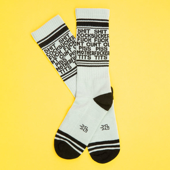 Dirty Words Meias Unissexo | Unisex Socks - Dirty Words