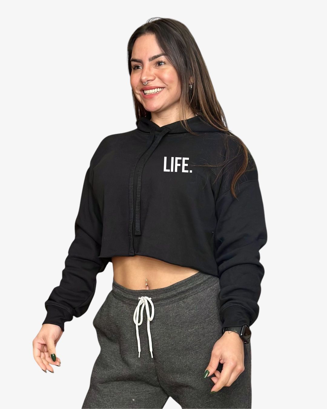 Crop Hoodie Move Easy - LIFE.
