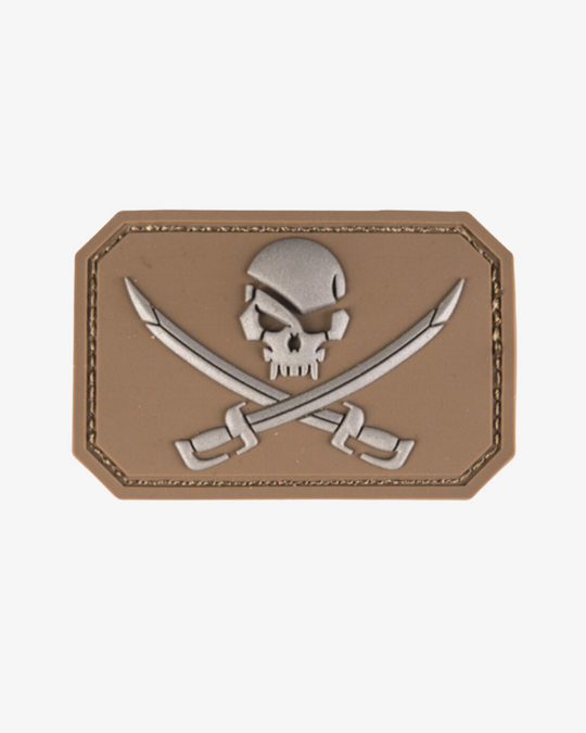 Pirate Skulls &amp; Swords PVC Patch | Dark Coyote